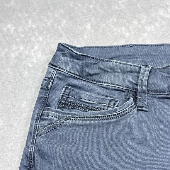 Soft Surroundings Jeans Women's Size Small Gray Tapered Ankle Denim Jeans - Picture 5 of 15